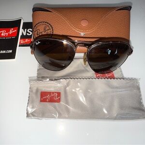 Ray-Ban Dark Brown Aviator Sunglasses